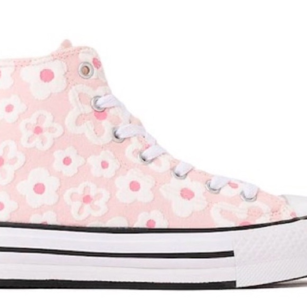 Converse Pink Floral High-Tops